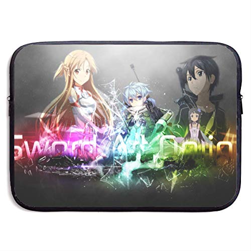 Hdadwy Sword Art Online Asuna Yuuki Kirito Sinon Yui Bolsa para computadora portátil Estuche de Manga de 13 Pulgadas Estuche Protector de Neopreno/Estuche de Bolsillo para computadora portátil/Mal