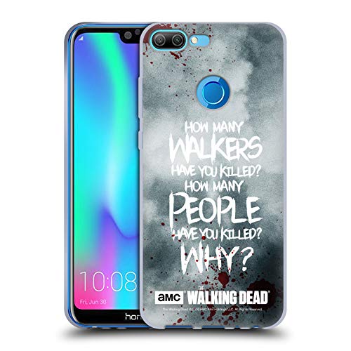 Head Case Designs Licenciado Oficialmente AMC The Walking Dead Preguntas De Rick Citas Carcasa de Gel de Silicona Compatible con Honor 9N (9i)