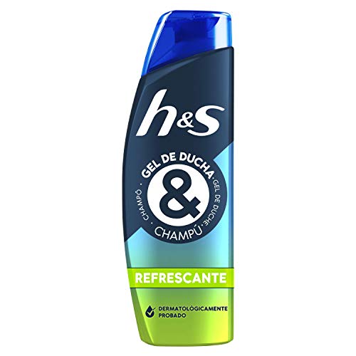 Head & Shoulders Anticaspa Champú Y Gel De Ducha Para Pelo, Cuerpo y Cara para Hombre, Refrescante, con Frescor de Jengibre 300 ml