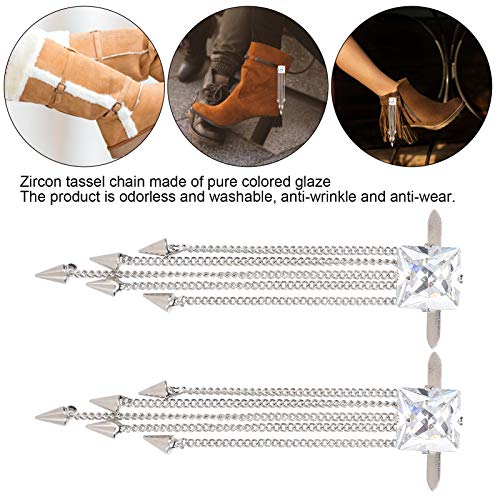 Hebilla de cadena con borlas para zapatos, antiarrugas y antidesgaste, resistente, 4 piezas, hebilla de circonita con flores para zapatos, manualidades duraderas para manualidades para la