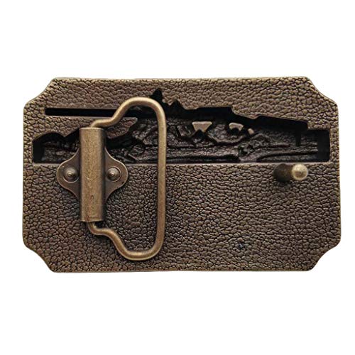 Hebilla de cinturón Browning 3d Finest in the Field Rifle Brass Color Belt Buckle