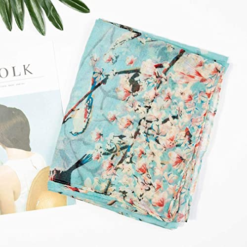 heekpek Bufanda Mujer Estampada de Mariposa y Planta de Gasa Elegante Cozy Ligera Pañuelo Bufanda Cuello Mujer Usar Durante Todo el Año