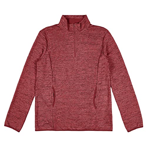heekpek Sudaderas Mujer Pullover Elástica Sudaderas Manga Larga con Cremallera de 1/4 Otoño Invierno Casual Tops Abrigo con Bolsillos Tela Tejida Sudaderas sin Capucha