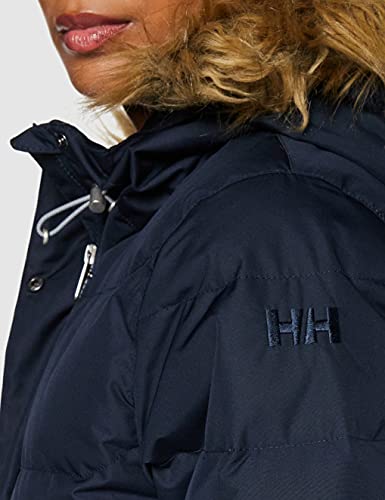 Helly Hansen Aden Chaqueta De Pluma Impermeable Parka con Capucha, Mujer, Azul Marino, S