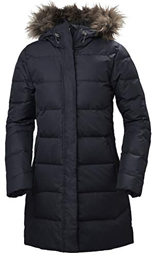 Helly Hansen Aden Chaqueta De Pluma Impermeable Parka con Capucha, Mujer, Azul Marino, S