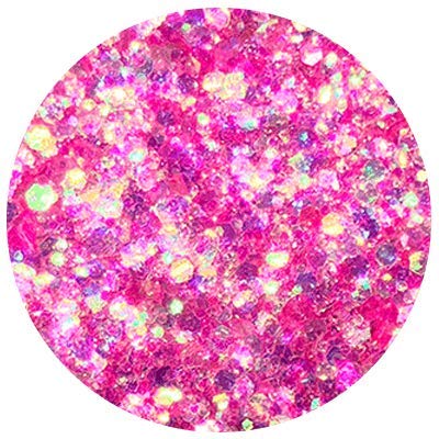 Hemway rosa iridiscente mezcla del brillo Chunky Multi Propósito polvo del polvo de Arte y Artesanía del vidrio de vino Decoración bodas flores cosmética para ojos y rostro Cuerpo Nails - 100g