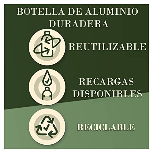 Herbal Essences Champú Botella Ecológica de Aluminio Rellenable Con Aceite De Argán De Marruecos Repara , 430 ml