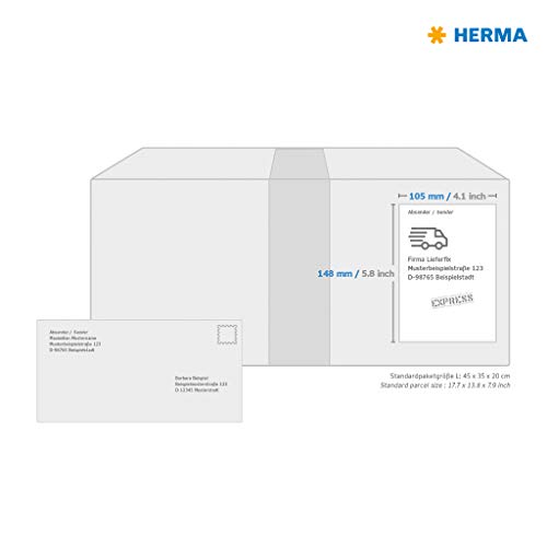 Herma 4399 - Pack de 400 etiquetas, 105 x 148 mm, color verde