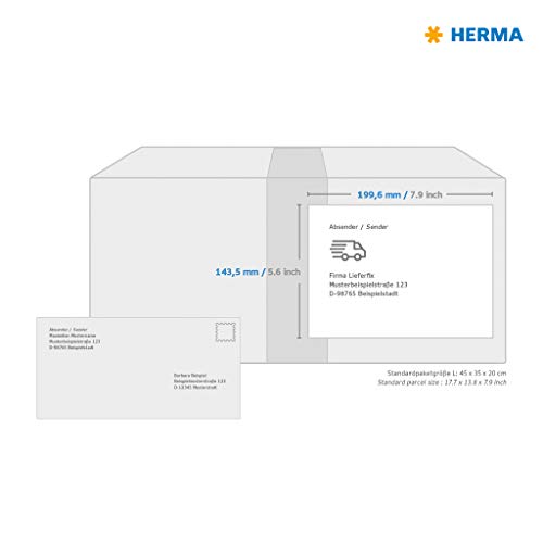 Herma 4499 - Pack de 40 etiquetas, 199.6 x 143.5 mm, color verde