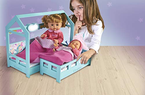 Hermanitas a la cama, muñecas bebé con cama para dormir