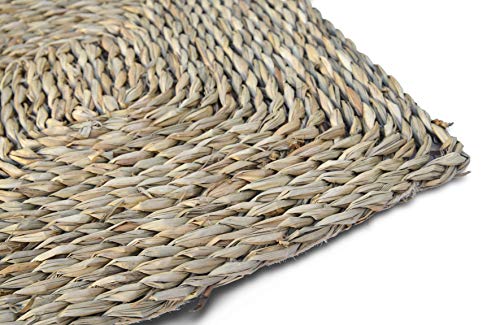 HERSIG - Alfombra Fibra Natural | Alfombra Cuadrada de Seagrass - 90 x 120 cm