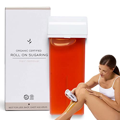 HEVI | Cartucho para Roll On | Pasta de azúcar con certificación orgánica para una depilación suave y eficaz en casa | 1 cartucho de cambio de pasta de azúcar | 135 g | Para piernas, espalda y pecho