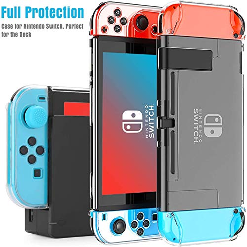HEYSTOP Compatible con Nintendo Switch Accesorio, Compatible con Nintendo Switch Funda Funda de Transporte Compatible con Nintendo Switch y Switch Protector de Pantalla Apretones de Pulgar