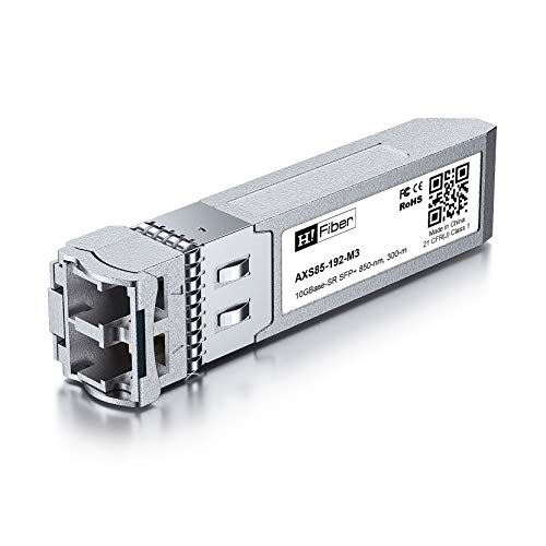 H!Fiber.com 10GBase-SR SFP+ Módulo 300m【2 Pack】- 10 GB/s Multimode SFP+ Transceiver, Compatible con Cisco, Ubiquiti, Netgear, D-Link, TP-Link, etc …