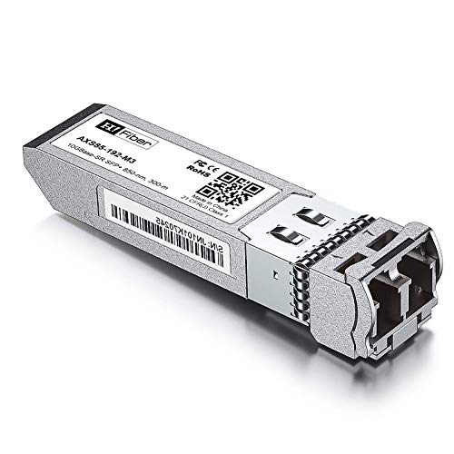 H!Fiber.com 10GBase-SR SFP+ Módulo 300m【2 Pack】- 10 GB/s Multimode SFP+ Transceiver, Compatible con Cisco, Ubiquiti, Netgear, D-Link, TP-Link, etc …