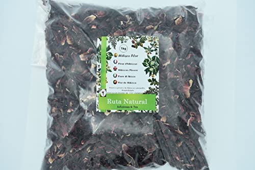 Hibisco para Infusión Pétalos Enteros 1000 gr - Flor de Jamaica Natural 100 %