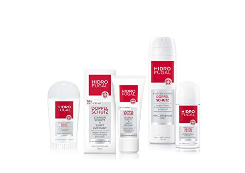 Hidrofugal - Desodorante en spray de doble protección (6 x 150 ml), antitranspirante contra el estrés y el calor, desodorante con aroma revitalizante y protección antibacteriana