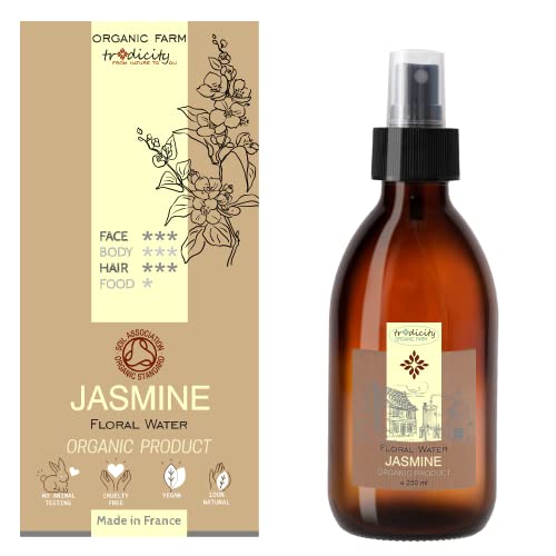 Hidrolato/Hidrosol de Jazmín Bio · Agua Floral de Jazmin Natural · Tonico Facial, Corporal y Capilar · Reposteria · Spray Agua de Jazmin Organico para el cuidado esencial de la piel · 250 ml
