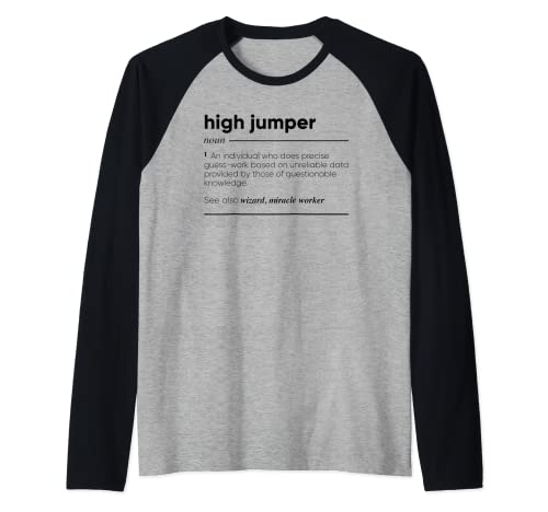 High Jumper Definición divertida Camiseta Manga Raglan