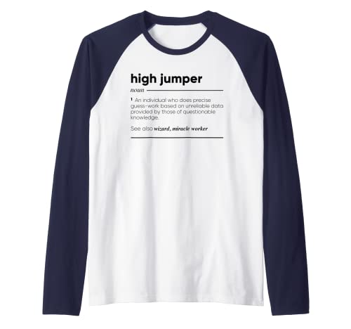 High Jumper Definición divertida Camiseta Manga Raglan