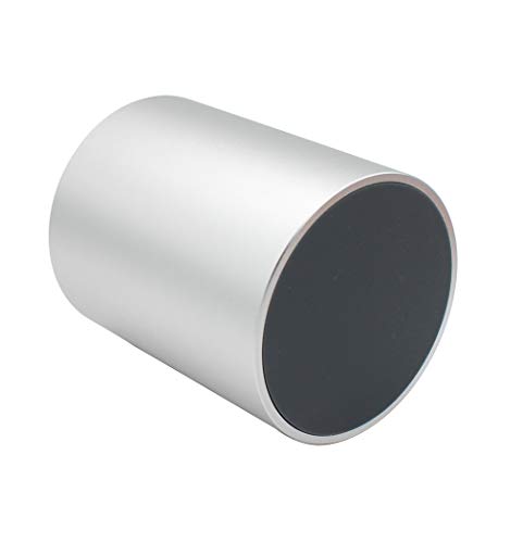 Hillento aleación de aluminio moderna portalápices redondo de metal y organizador de maquillaje para el hogar escuela de la oficina, plata