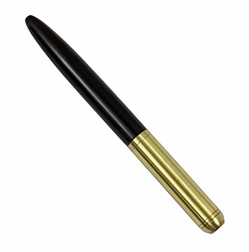 Hillento pluma de madera de alto grado de papelería de madera suministros de oficina de negocios pluma de madera artesanal 0,7 mm, madera negra