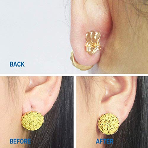 HIQE-FL Levantadores de Pendientes,Elevadores de Pendientes Plata,Pendientes de Aro Plano,Earring Backs,Pendientes de Cierre Clip,Cierre de Pendientes,Pendientes Hombres Diamante