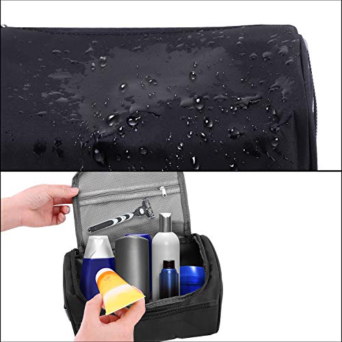 HIWASH Bolsa de Aseo Colgante Bolsa de Aseo Impermeable Bolsa de Viaje de Almacenamiento Bolsa de Ducha Bolsa de Lavado Bolsa de Afeitar para Hombre, artículos de tocador de Gimnasio Durante la Noche