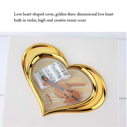 HJHJ Caja de música Creativa Joyero Musical de Bailarina Joyero Musical con Princesa giratoria,Caja de música de plástico para Mujeres,niños,niñas,Amigos (Color : Beige Package 4)