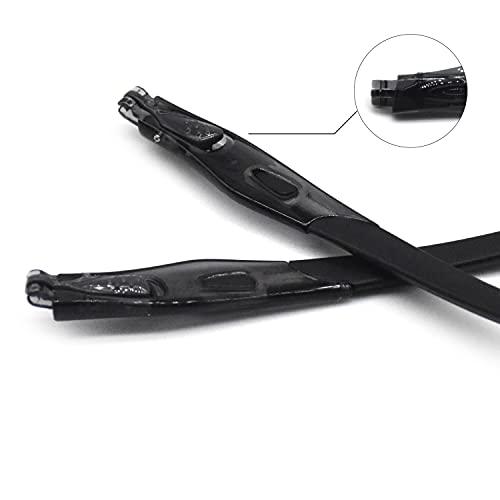 HKUCO Negro Patas de Goma de Repuesto Transparente Marco Negro Oakley Crosslink Sweep/Switch Glasses Frame