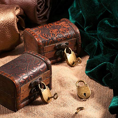 hocadon 2pzs Mini Candados de Estilo Antiguo Vintage con Llaves, Mini Candado de Bronce Antiguo, Candado de Forma de Oso Para Artículos Pequeños Joyas Caja de Equipa