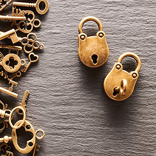 hocadon 2pzs Mini Candados de Estilo Antiguo Vintage con Llaves, Mini Candado de Bronce Antiguo, Candado de Forma de Oso Para Artículos Pequeños Joyas Caja de Equipa