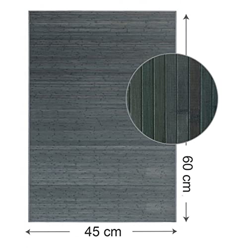 HOGAR Y MAS Alfombra BAMBÚ Gris Opal Natur 45X60