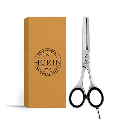 HOKIN Tijeras de engrosamiento de acero inoxidable y peine en tijeras de peluquería profesionales ecológicas para hombres, mujeres, niños y peluquería de mascotas
