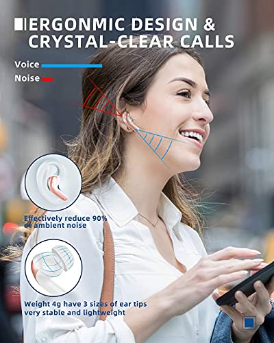 HolaDream Auriculares Inalambricos Deportivos, Auriculares Bluetooth 5.0 Sonido Estéreo, IPX7 Impermeable con Control Táctil In-Ear Auricular con Caja de Carga Portátil y Micrófono Incorporado