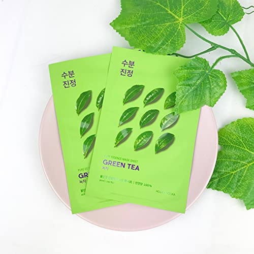 Holika - Mascarilla Calmante - Ampoule Mask Sheet - Green Tea -, Translúcido, 20 Mililitro
