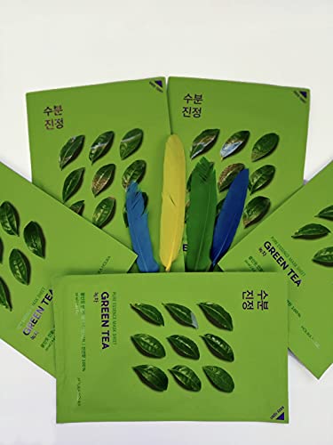 Holika - Mascarilla Calmante - Ampoule Mask Sheet - Green Tea -, Translúcido, 20 Mililitro