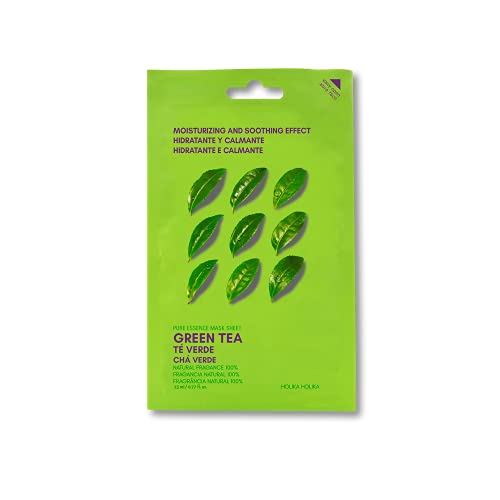 Holika - Mascarilla Calmante - Ampoule Mask Sheet - Green Tea -, Translúcido, 20 Mililitro
