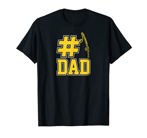 Hombre Número uno Papá Divertido Moda Pesca Estilo Retro Clásico Camiseta