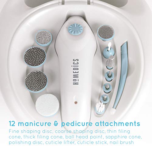 HoMedics MAN-3023A-EU - Set de manicura y pedicura, bañera y secador de uñas