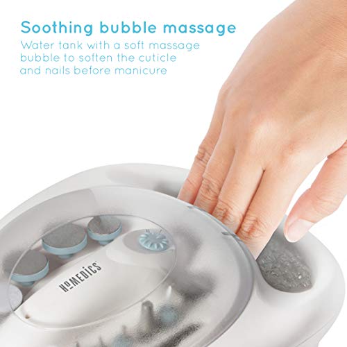 HoMedics MAN-3023A-EU - Set de manicura y pedicura, bañera y secador de uñas