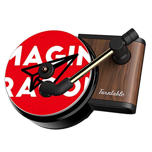 hooks Ambientador de Coche, Pinza de Perfume para Tocadiscos, difusor de Aceite Esencial de Salida de Aire Acondicionado con Plato Giratorio de aromaterapia para Coche con 3 tabletas de aromaterapia