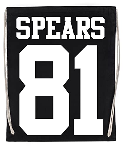 Hopestly Spears Bolsa de Viaje Deportiva Reutilizable Algodón Reusable Sport Bag Cotton Black