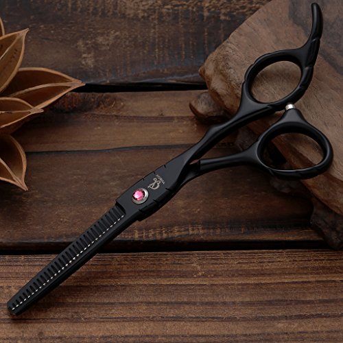 hopewey Set de Tijeras de peluquería, Tijeras de Peluquero de 6 Pulgadas Incl. Tijeras de Peluquero de Corte Agudo y preciso, Estuche y Peine Negro