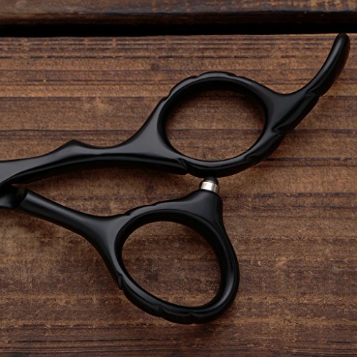 hopewey Set de Tijeras de peluquería, Tijeras de Peluquero de 6 Pulgadas Incl. Tijeras de Peluquero de Corte Agudo y preciso, Estuche y Peine Negro