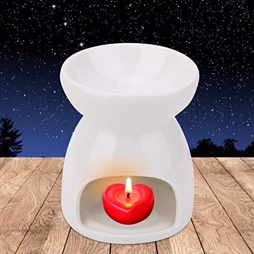 Horno de Aceite de Cerámica, Apariencia Elegante Y con Clase, Mano de Obra Fina, Incienso de Vela Portátil de Tamaño Pequeño, Material Cerámico para la Sala de Estar del Dormitorio(Estrella)