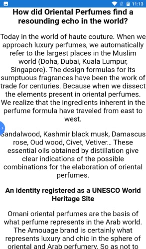 How did Oriental Perfumes find a resounding echo in the world?