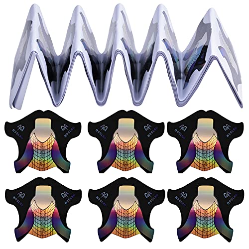 HQdeal Pegatinas de Uñas,100 Piezas Pegatinas para Uñas Autoadhesivas, Pegatinas Uñas Decorativas Nail Art Stickers para Mujeres Niñas DIY Uñas Consejos Calcomanías