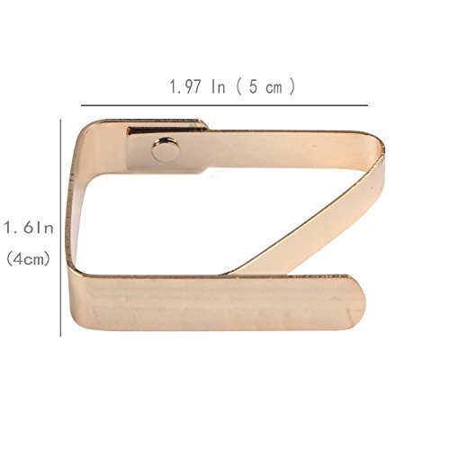 HUAFA 4 Pack Clips de Mantel,Enchapado de cobre Pinza para Mantel Cubierta,Grosor máximo 3cm (Dorado)