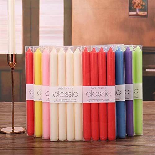 HuaShslt Venta al por Mayor Color Velas Pole Cera Velas Hogar Candlestick Velas Velas de Boda Velas cónicas Caja de Vino Caja de Vela Palitos Velas y titulares (Color : F)